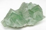 Green Cubic Fluorite Crystals with Phantoms - China #216311-1